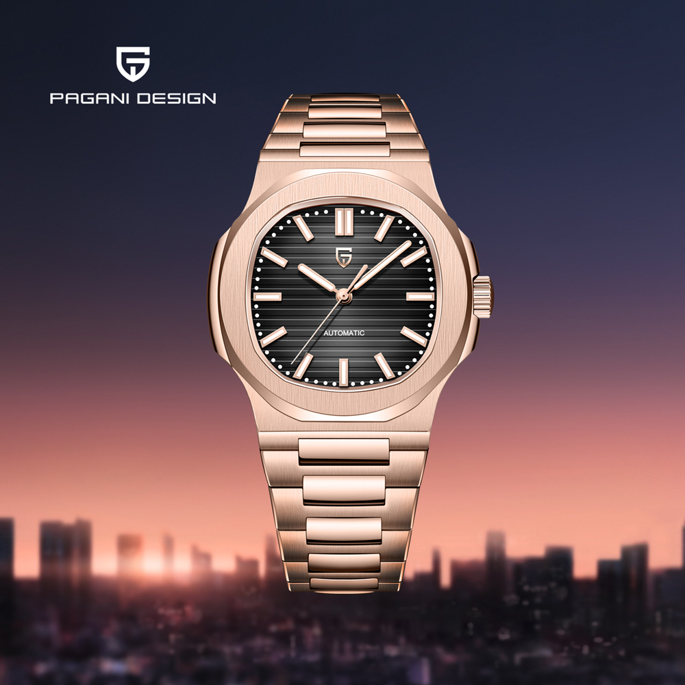 Patek Philippe Watch Nautilus - 2025 جديد PAGANI تصميم ارتفع الذهب