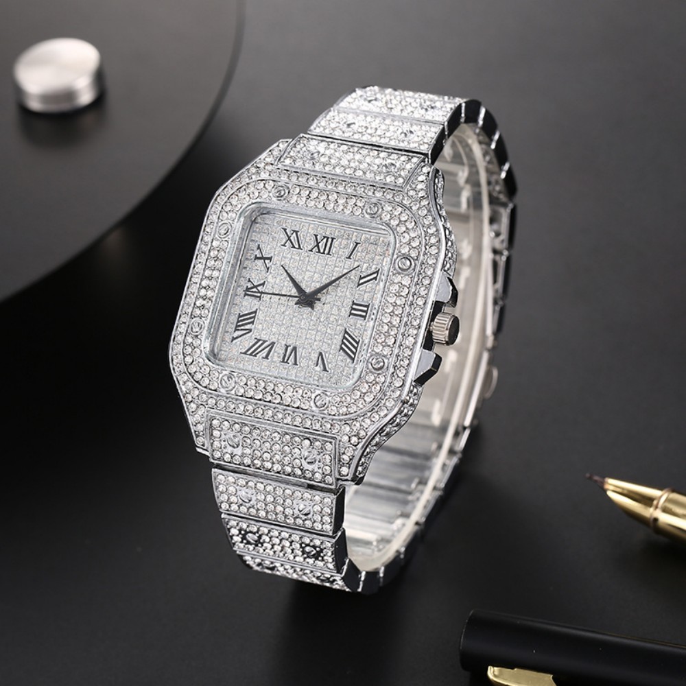 Cartier Watch Tank - ساعات رجالية فاخرة مربعة الشكل للأعمال،