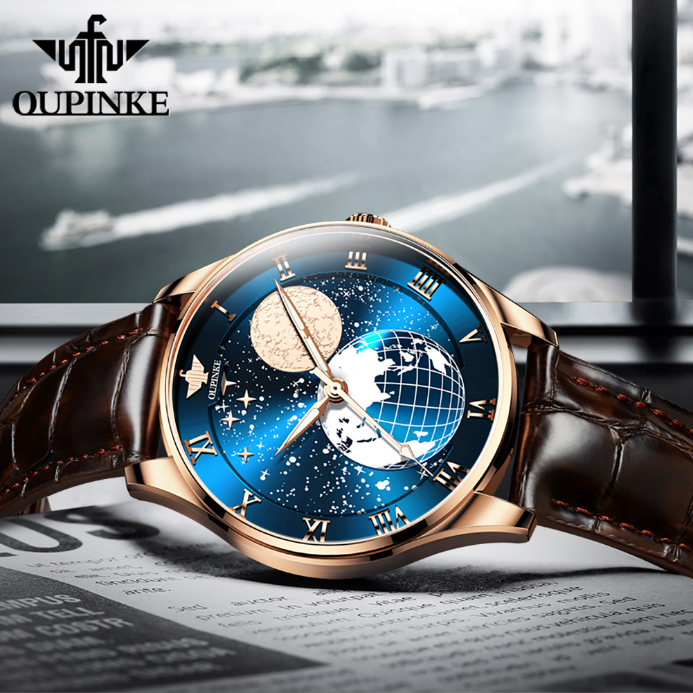ساعة رجالية OUPINKE 3177 بتصمي - مراجعة Omega Watch Constellation وسعره