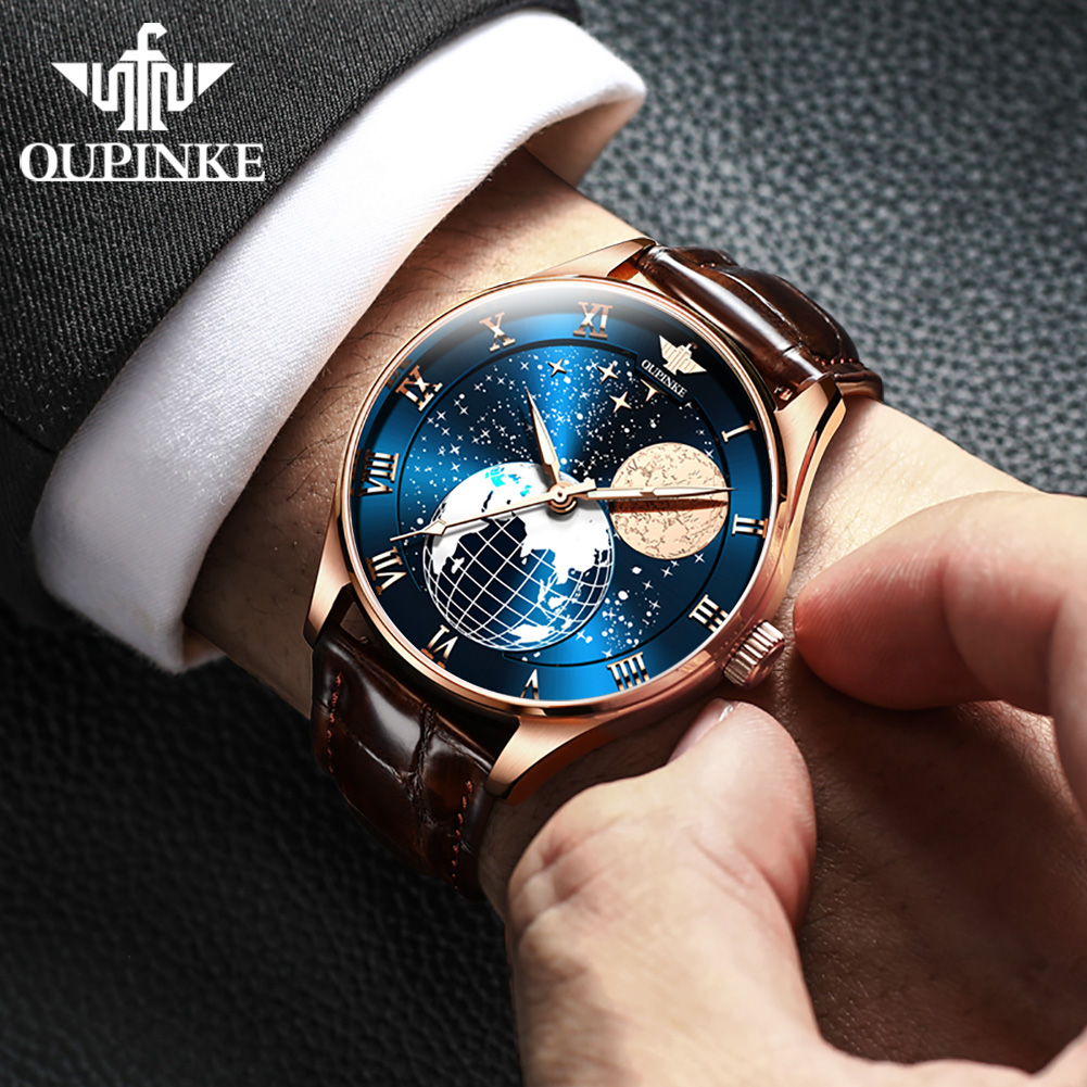 ساعة رجالية OUPINKE 3177 بتصمي - مراجعة Omega Watch Constellation وسعره