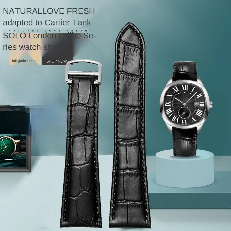 حزام الساعات جلد طبيعي حزام سا - مراجعة Cartier Watch Tank وسعره