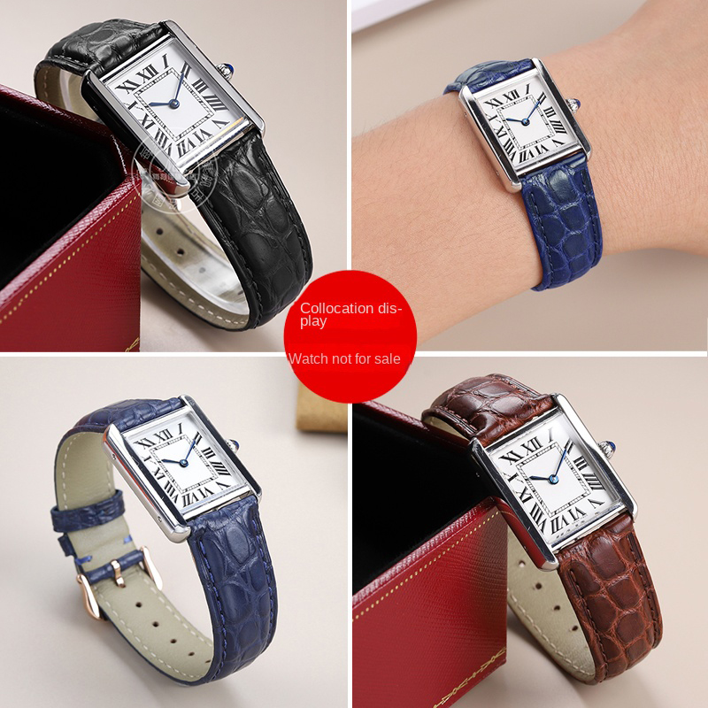 حزام جلد التمساح الأصلي 16 مم  - مراجعة Cartier Watch Tank وسعره