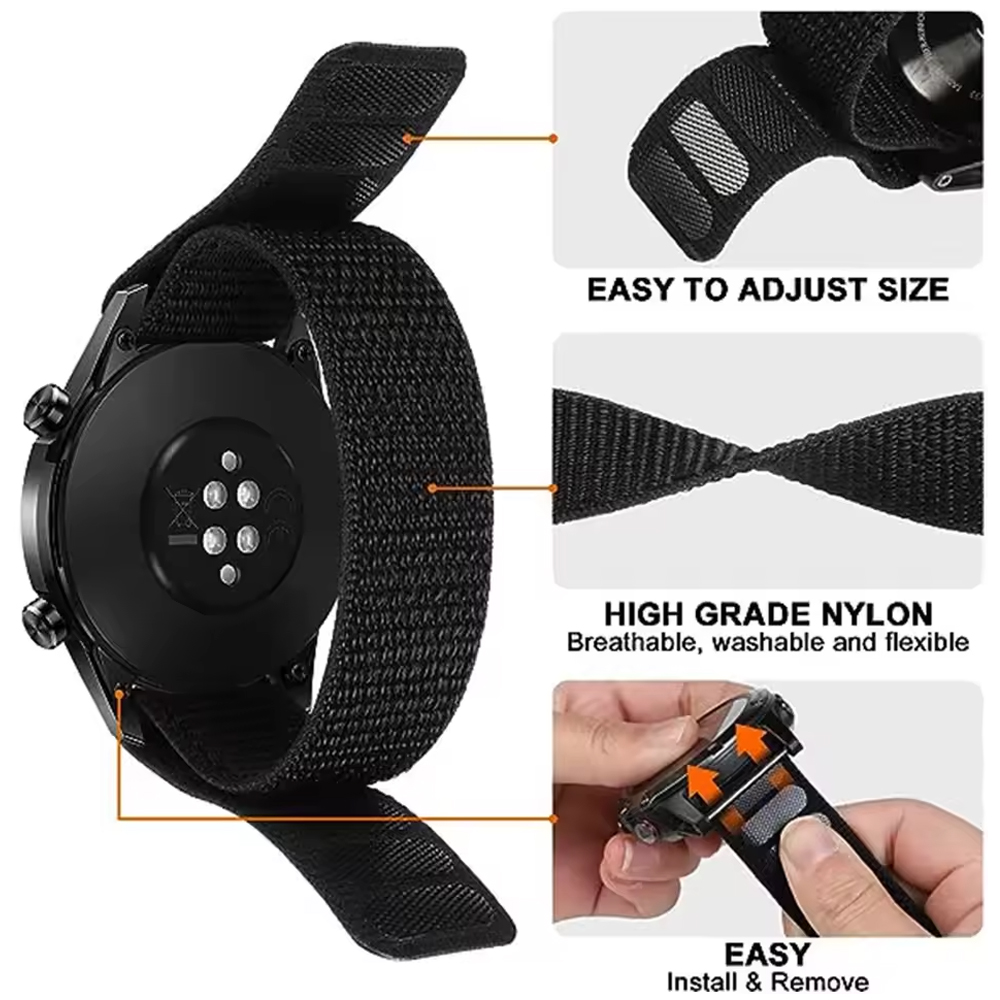 حزام ساعة نايلون بخطاف وحلقة م - مراجعة Sport Loop Velcro وسعره
